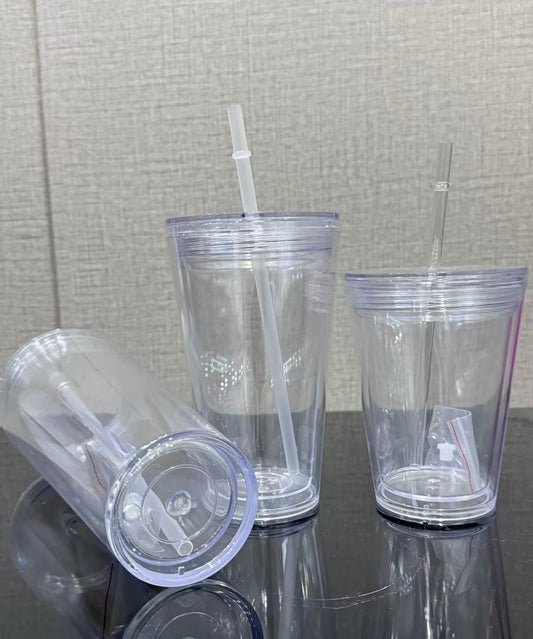 Acrylic Snow Globe Funnel Tumblers