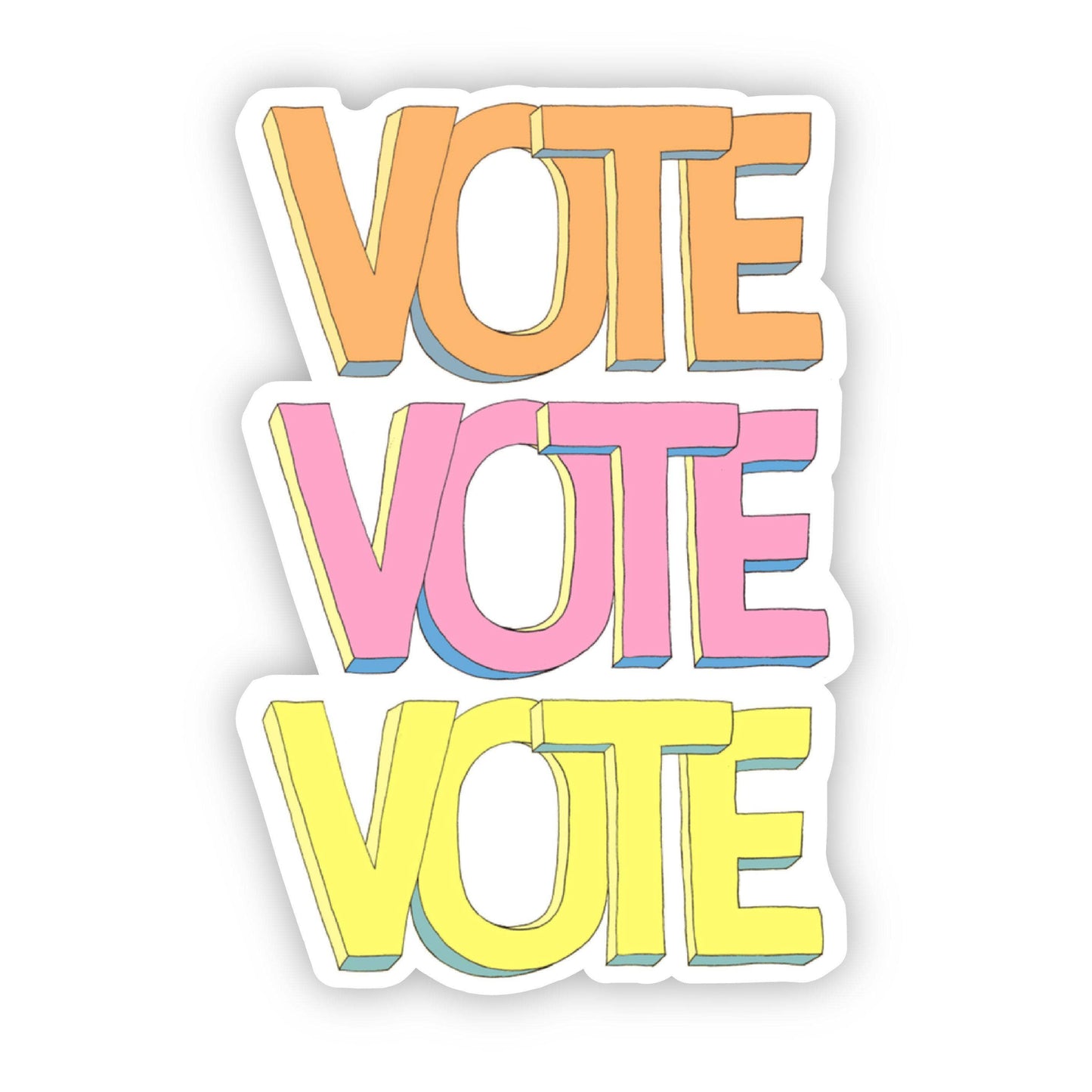 Vote Sticker - Orange, Yellow, Pink