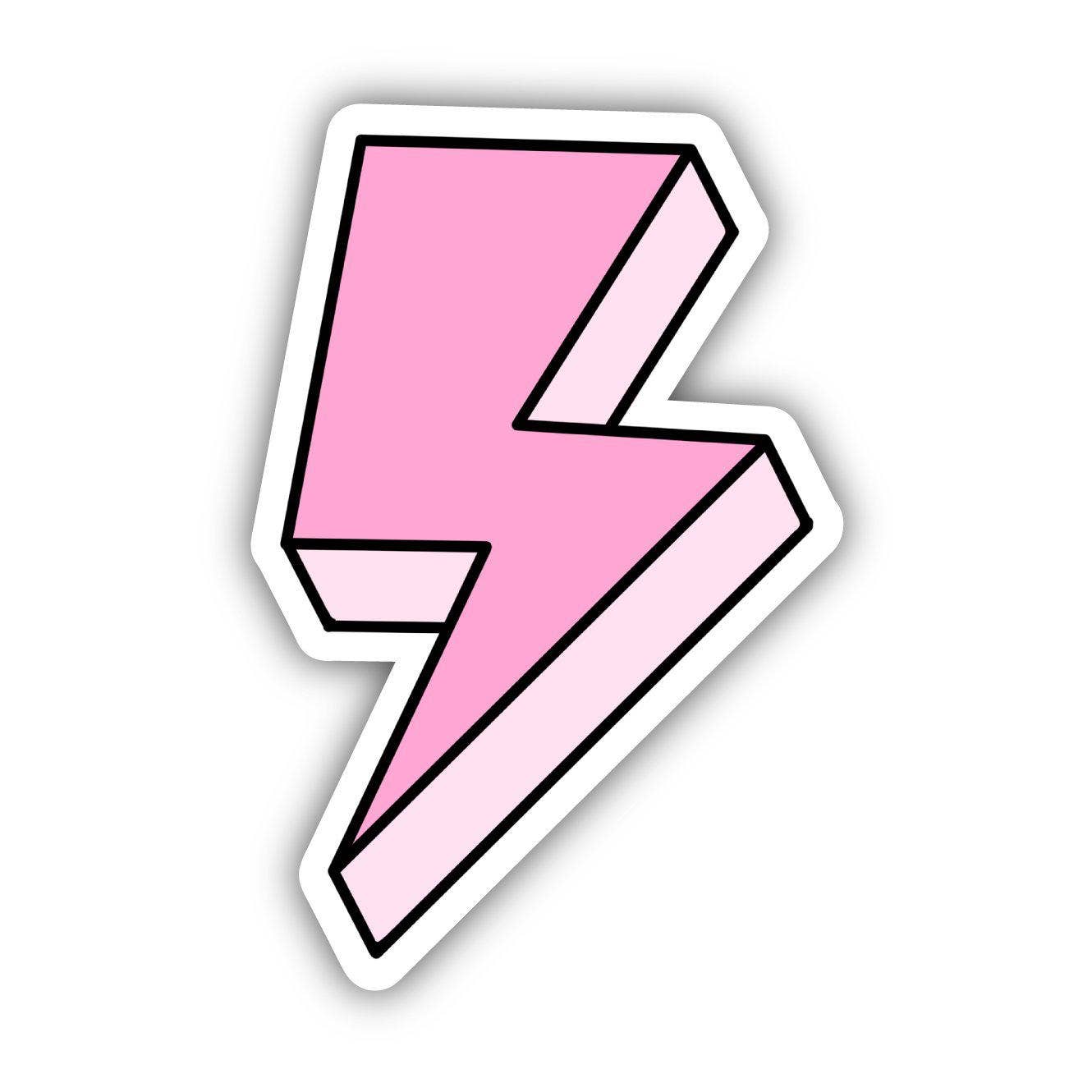 Pink Lightning Bolt Aesthetic Sticker